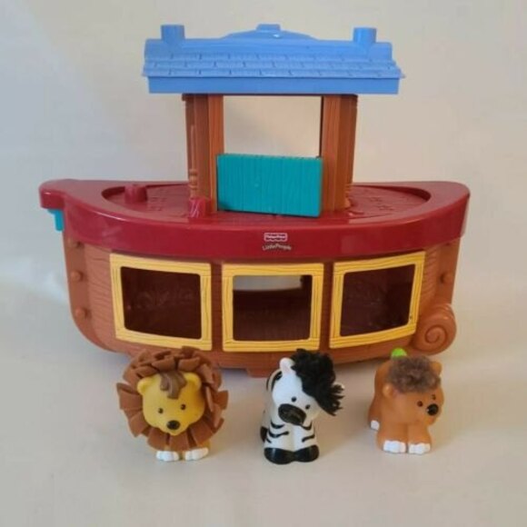 Fisher-Price Other - Fisher-Price Noah’s Ark Little People Touch & Feel Bear Zebra Lion 2005